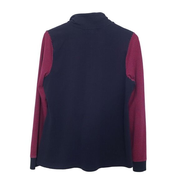 Lauren Ralph Lauren Athletic Jacket Stripe Cotton Stretch Full Zip Womens XL - Picture 5 of 8